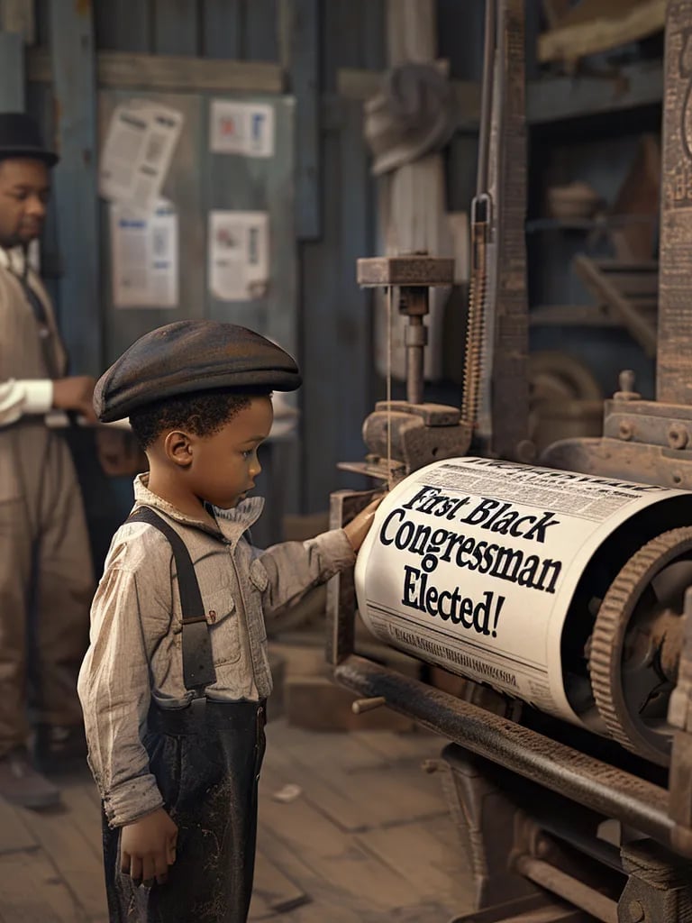 Newspaper Printing Press, Louisiana, 1868