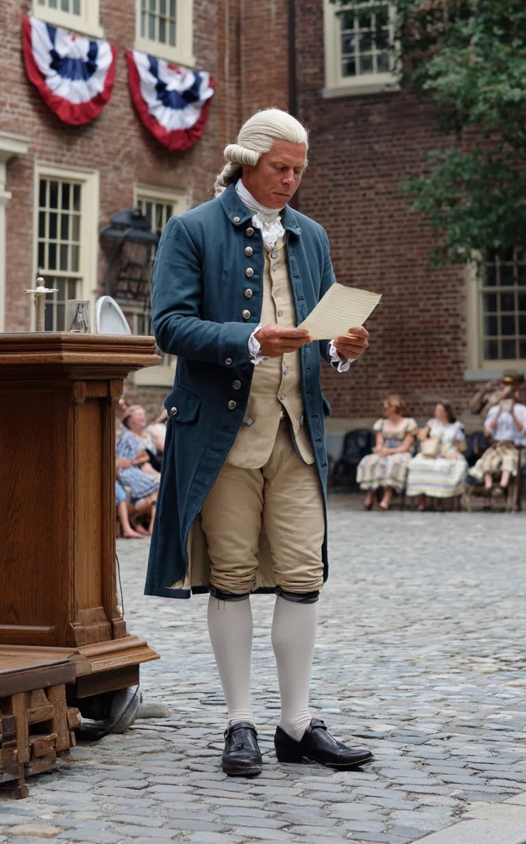 Philadelphia, Independence Square, July 4th 1776: Public Reading