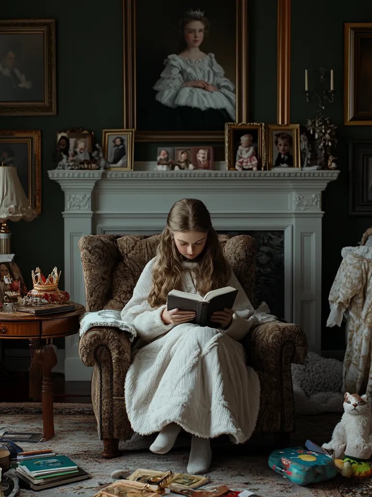 Young Princess Wilhelmina in nursery, reflecting royal destiny and Dutch legacy.