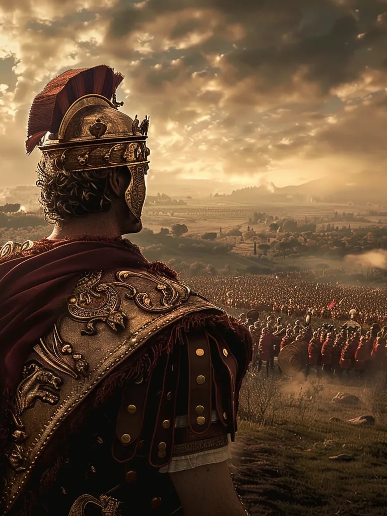 Roman Battlefield, 450 AD Valentinian III, now an adult, watching nervously