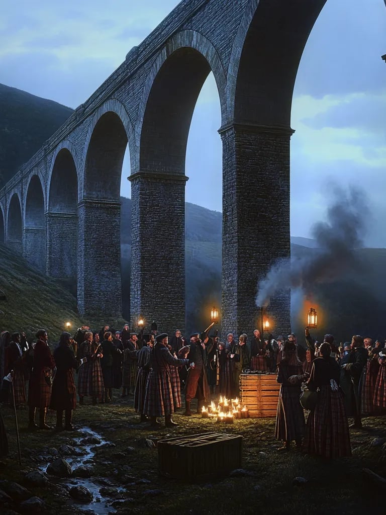 Wales, 1805 – Festive Evening by Lantern Light