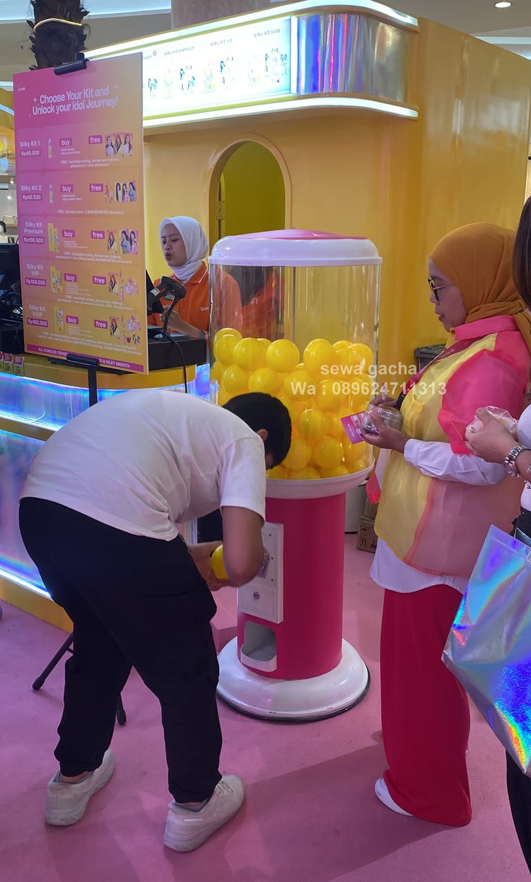 sewa mesin gacha gachapon kustomisasi jakarta murah