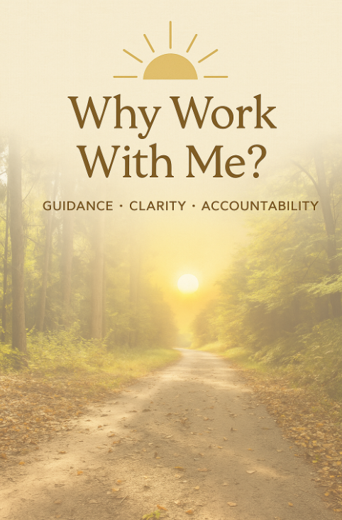 Why Work With Me section for Soothe & Cheery Life Coaching highlighting guidance and accountability.