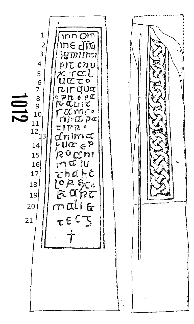 Llantwit Major Runestone 1012  - County Glamorgan, Wales