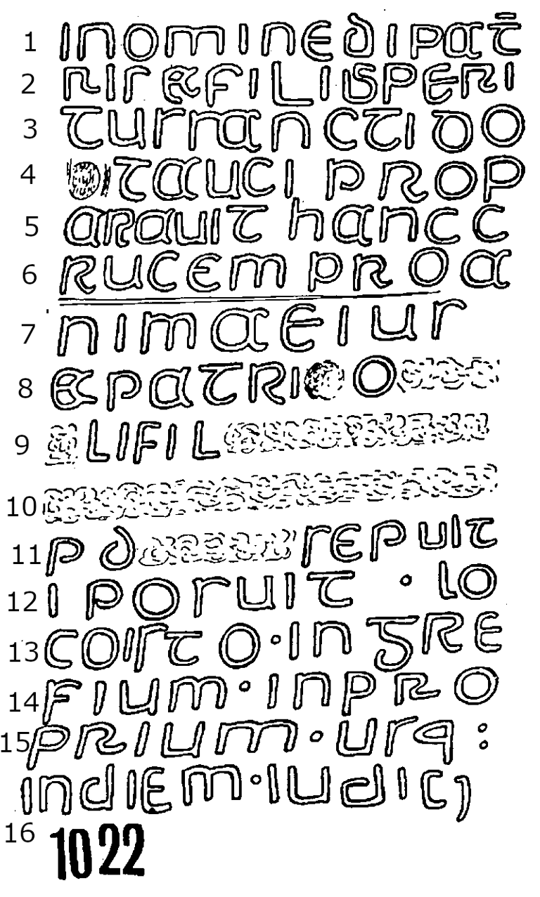 Merthyr Mawr Runestone 1022  - County Glamorgan, Wales