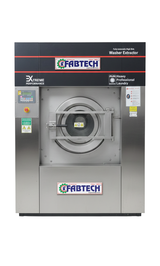 Industrial washer extractor machine for heavy-duty laundry operations