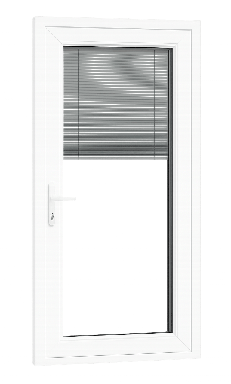 Single UPVC door with double-glazed panel installed in Auckland home, New Zealand