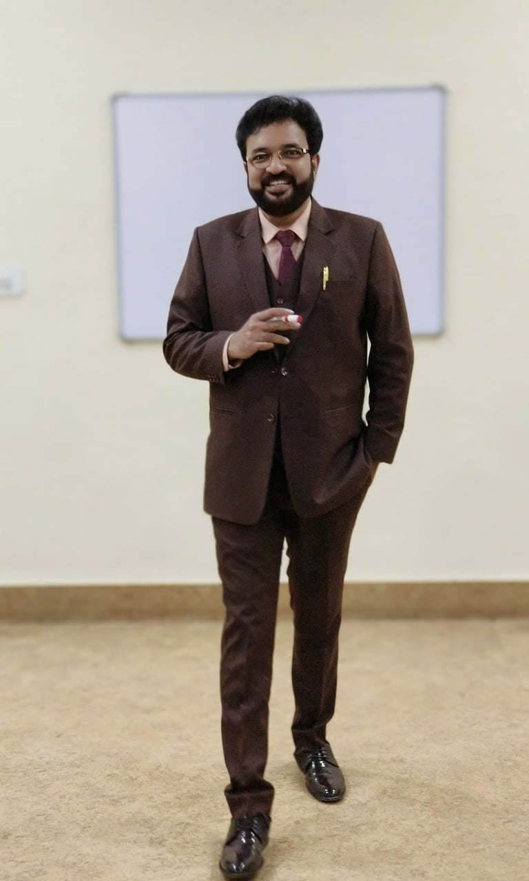 Dr. Shwet Goswami, an inspiring mentor, delivering a session in a formal setting.