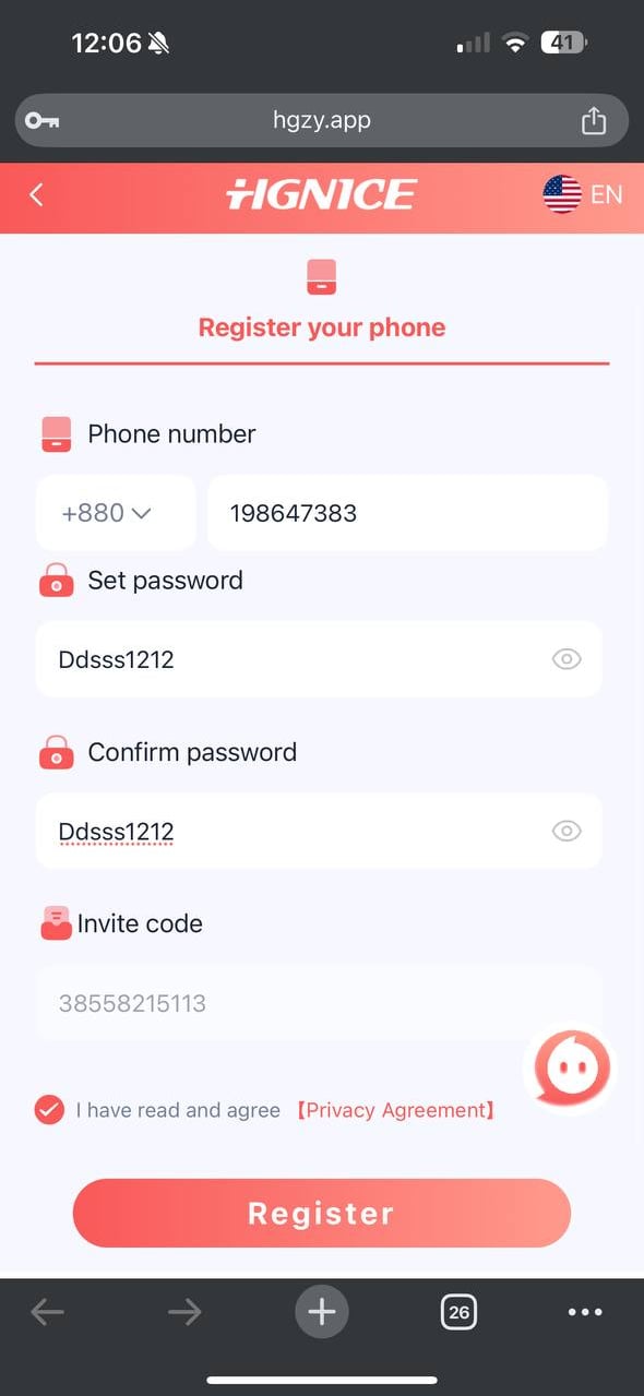 Register on HG NICE Game and Unlock Daily Rewards