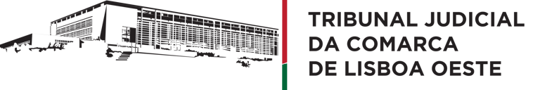 Logo oficial Tribunal Judicial da Comarca Lisboa Oeste: abrange Juízos de Sintra, Cascais e Oeiras