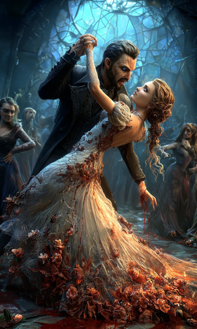 spooky dance party with vampires