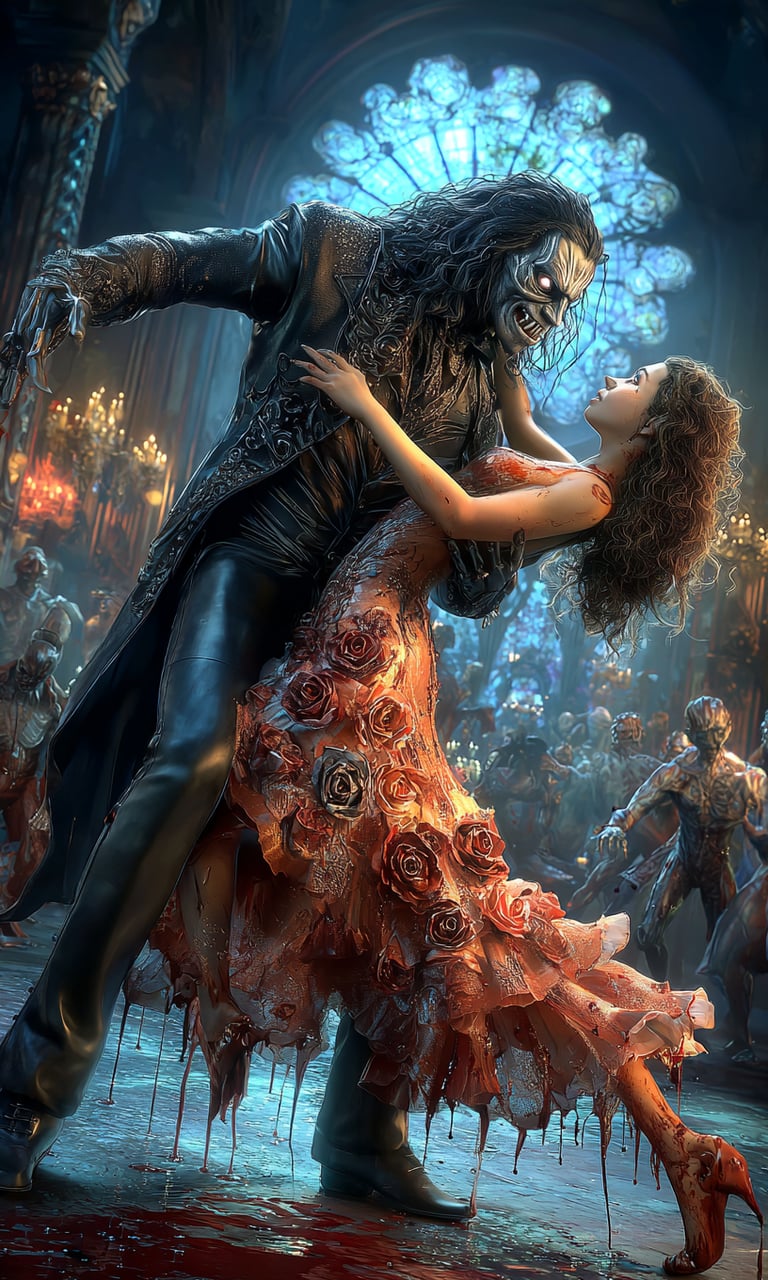 Ghouls dancing away the Halloween night