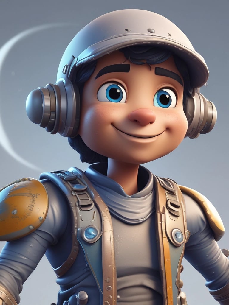 a cartoon character of Nine Planets Barista, Luna Voyager