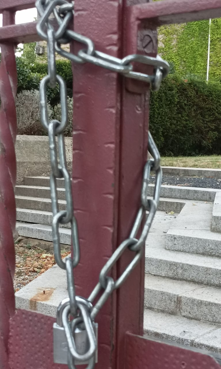 Locked and barred.