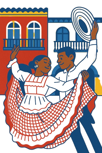 an image of a Cumbia music dancers