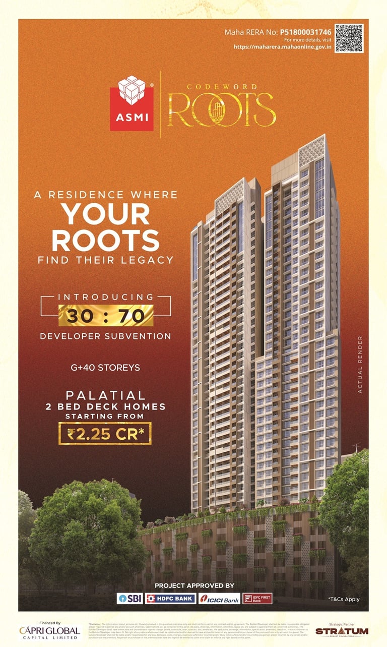 ASMI LEGACY GOREGAON EAST, ASMI ROOTS GOREGAON EAST, CODEWORD ROOTS, JAWAHAR NAGAR, GOREGAON EAST