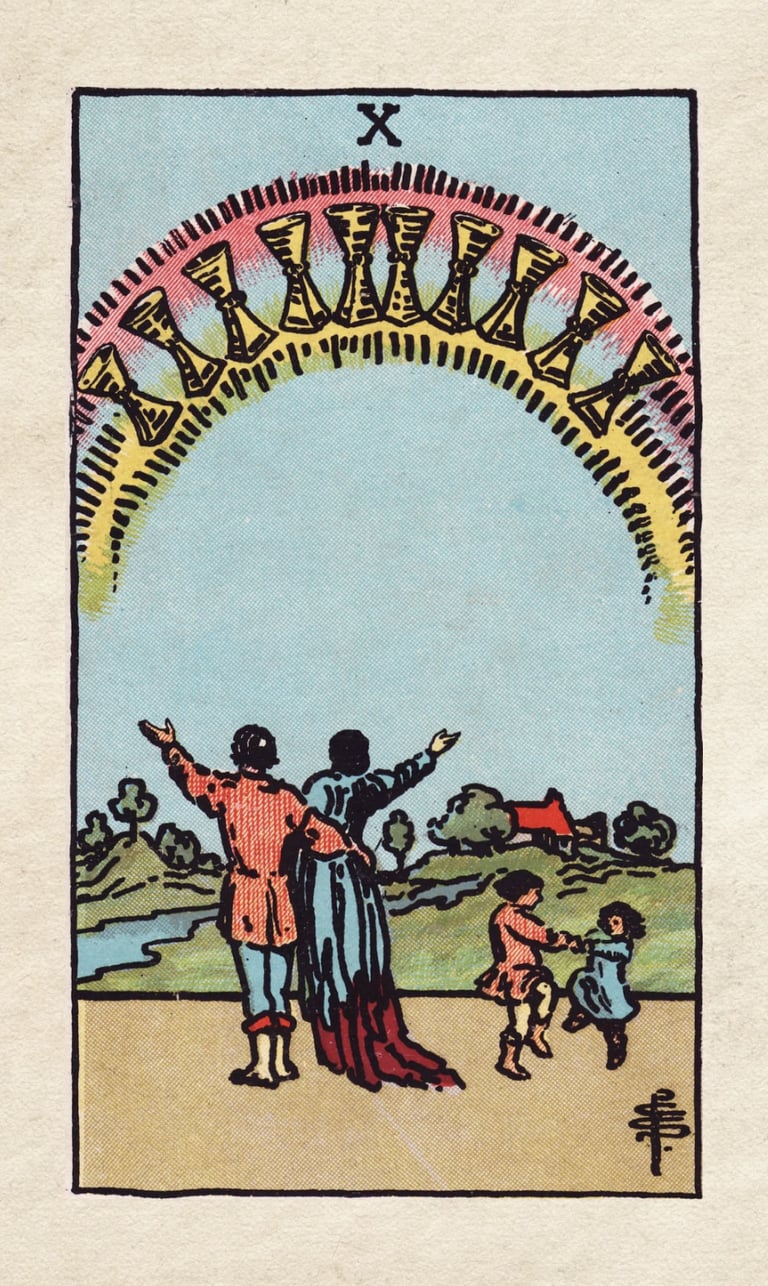 The Fool Meets the Ten of Cups