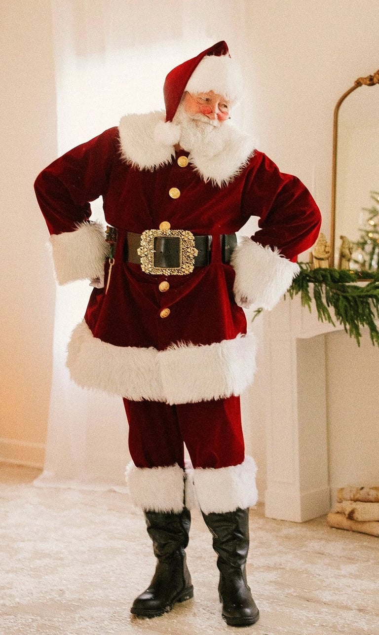 Santa Jay looking to hs left.