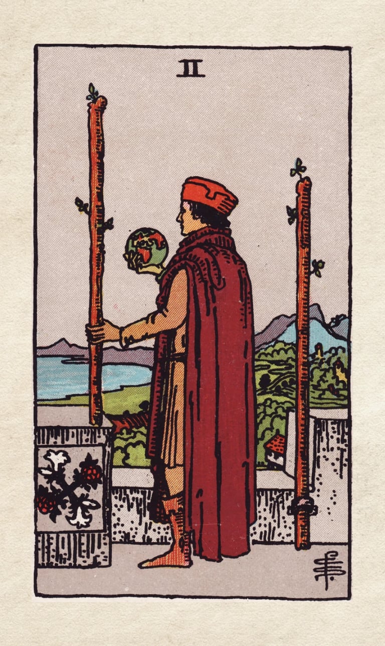 The Fool Meets the Two of Wands