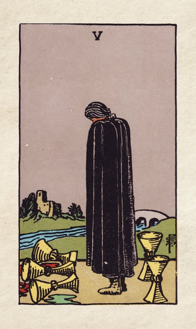 The Fool Meets the Five of Cups