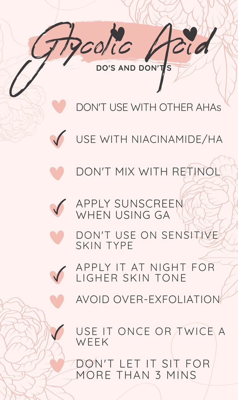 glycolic acid do's and dont's