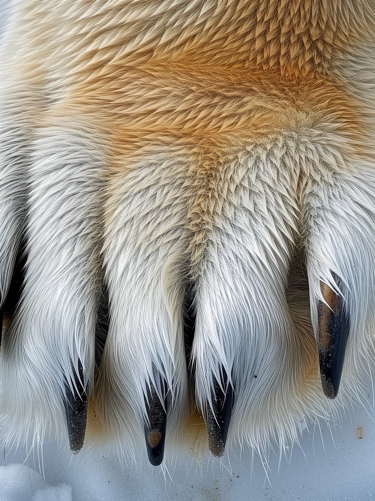 A polar bear paw