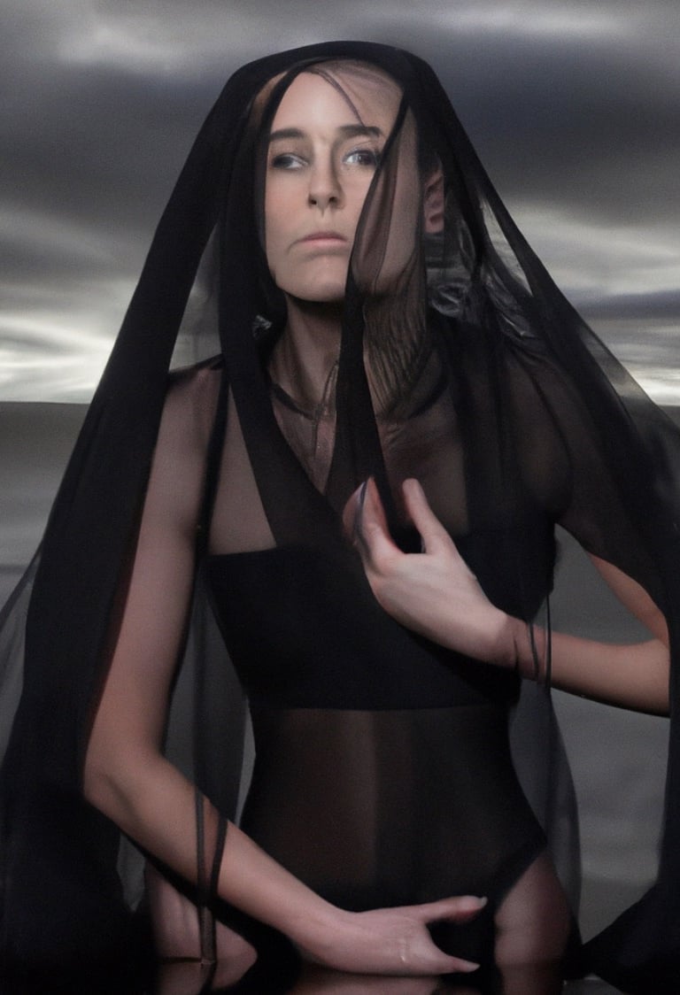 Scary, blurred face, creepy creature, grim reaper artwork ai-generated by LVF @lvf.lvx