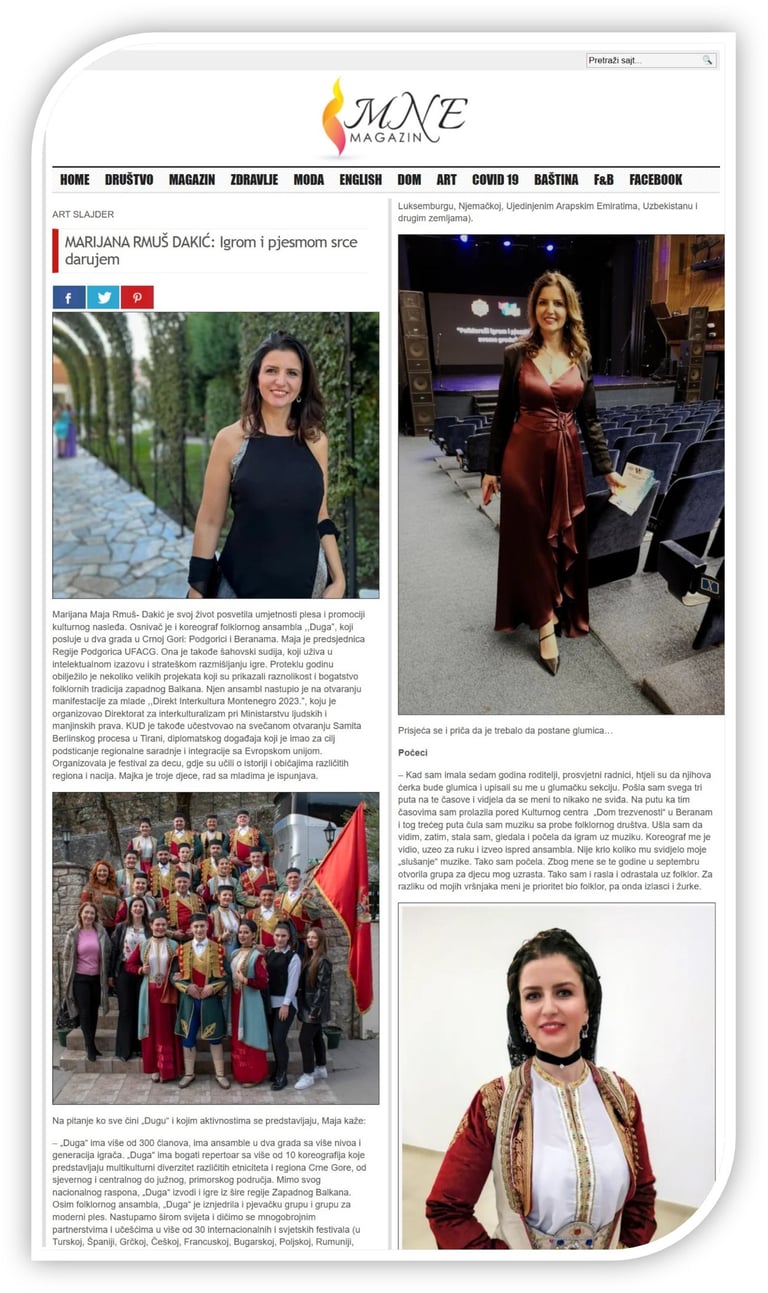 screenshot intervjua sa Majom Dakic by Goran Saban - mnemagazin.me
