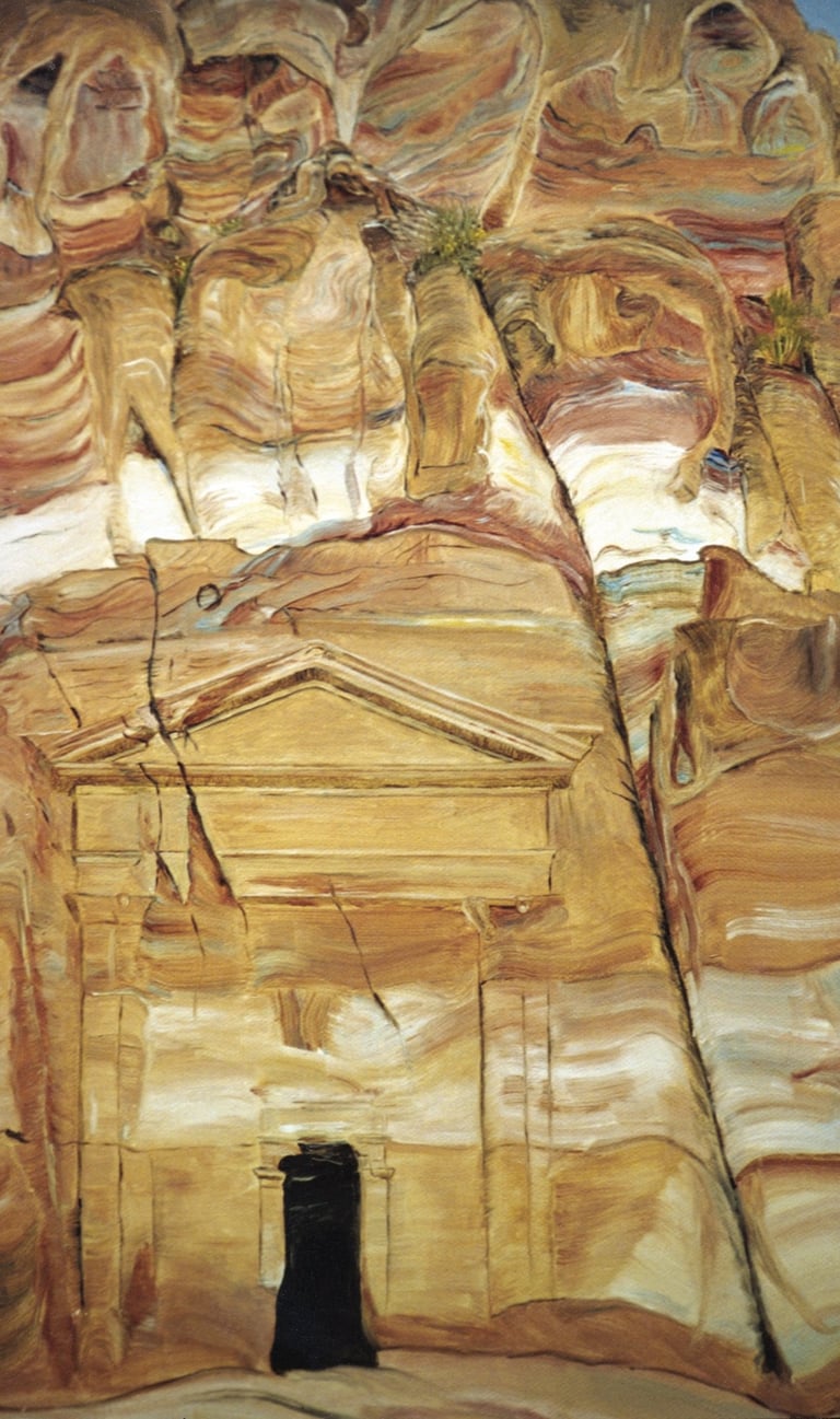 The Cave, Oils on canvas by Clare Littleton