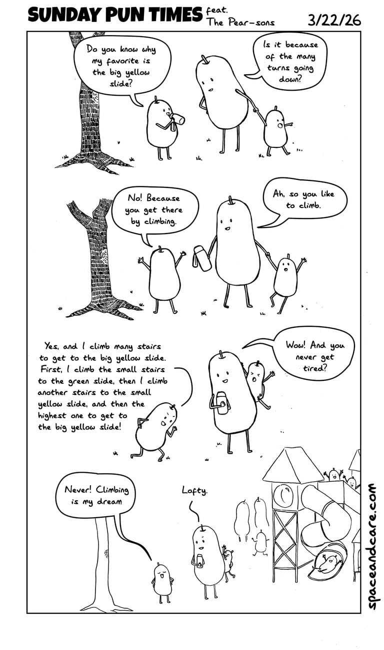 Child explaining to parent why he likes the slide.