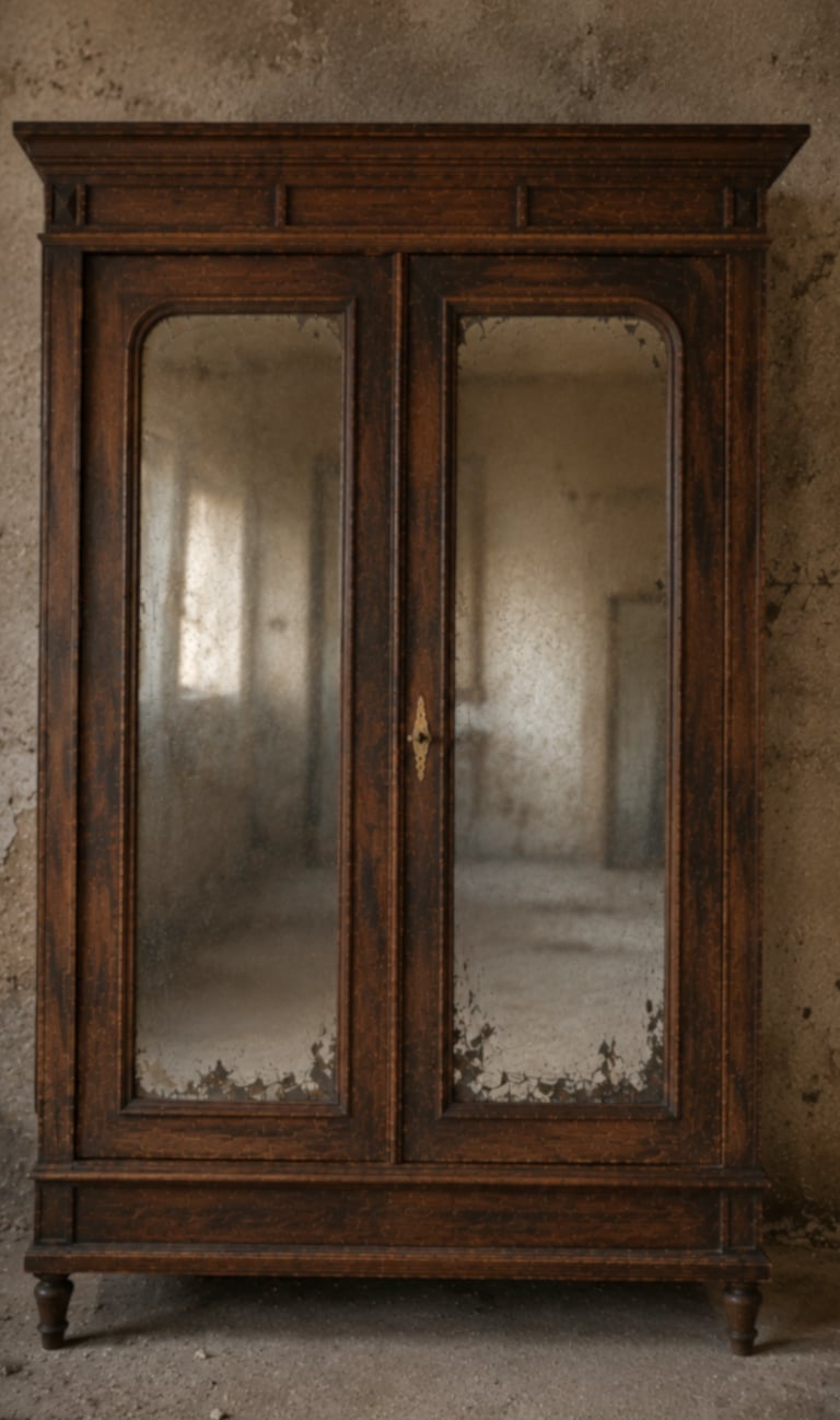 Armoire ancienne avant restauration