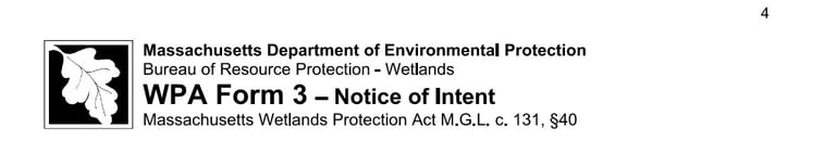 Notice of Intent Massachusetts