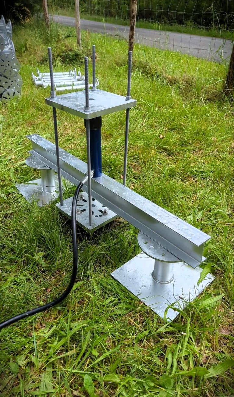 Test d'ancrage de vis de fondation sur terrain sensible au retrait gonflement
