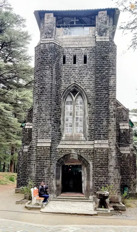 St. John in the Wilderness Church surrounded by deodar trees near McLeod Ganj, Himachal Pradesh.