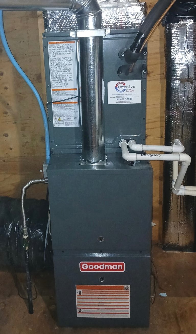 Goodman furnace replacement at a residential home.