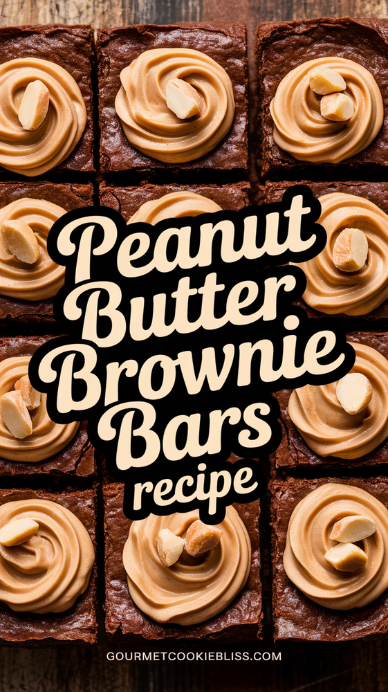 Peanut butter brownie bars recipe are a sweet and chocolaty dessert.