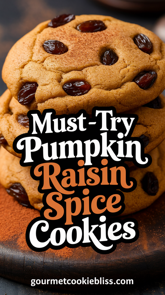 Pumpkin raisin spice cookies recipe. Delicious homemade fall cookies perfect for baking.