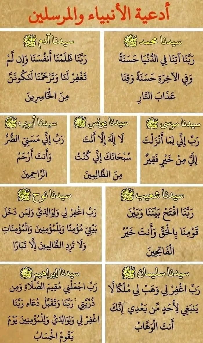 Dua ul anbia at islamic page zahanatonline.com