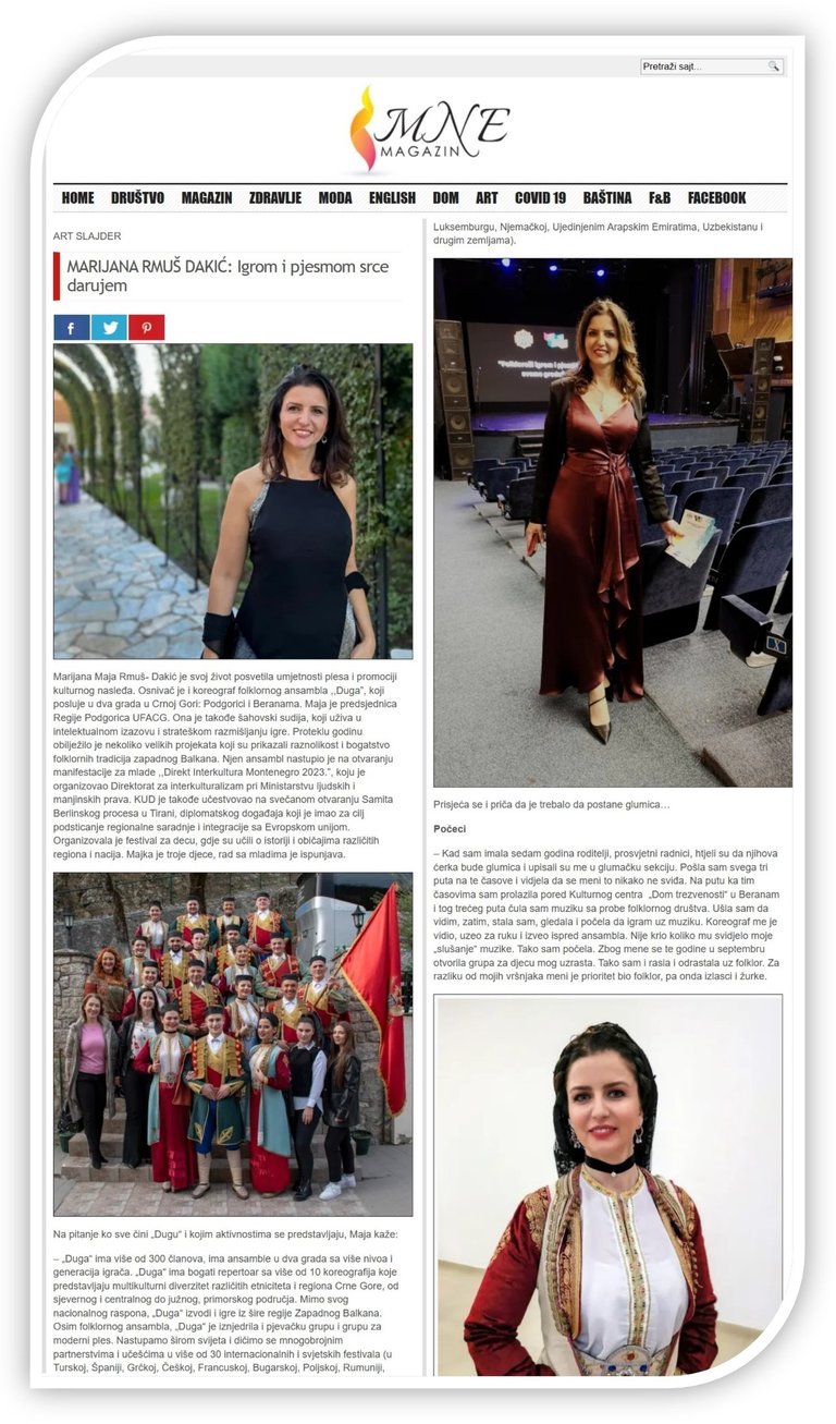 screenshot intervjua sa Majom Dakic by Goran Saban - mnemagazin.me