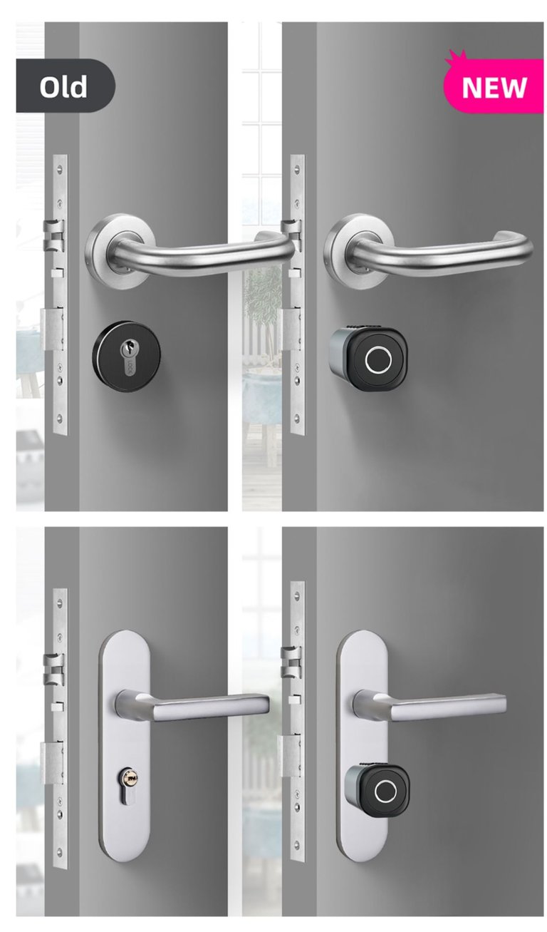 Instalación de la Cerradura - antes y después