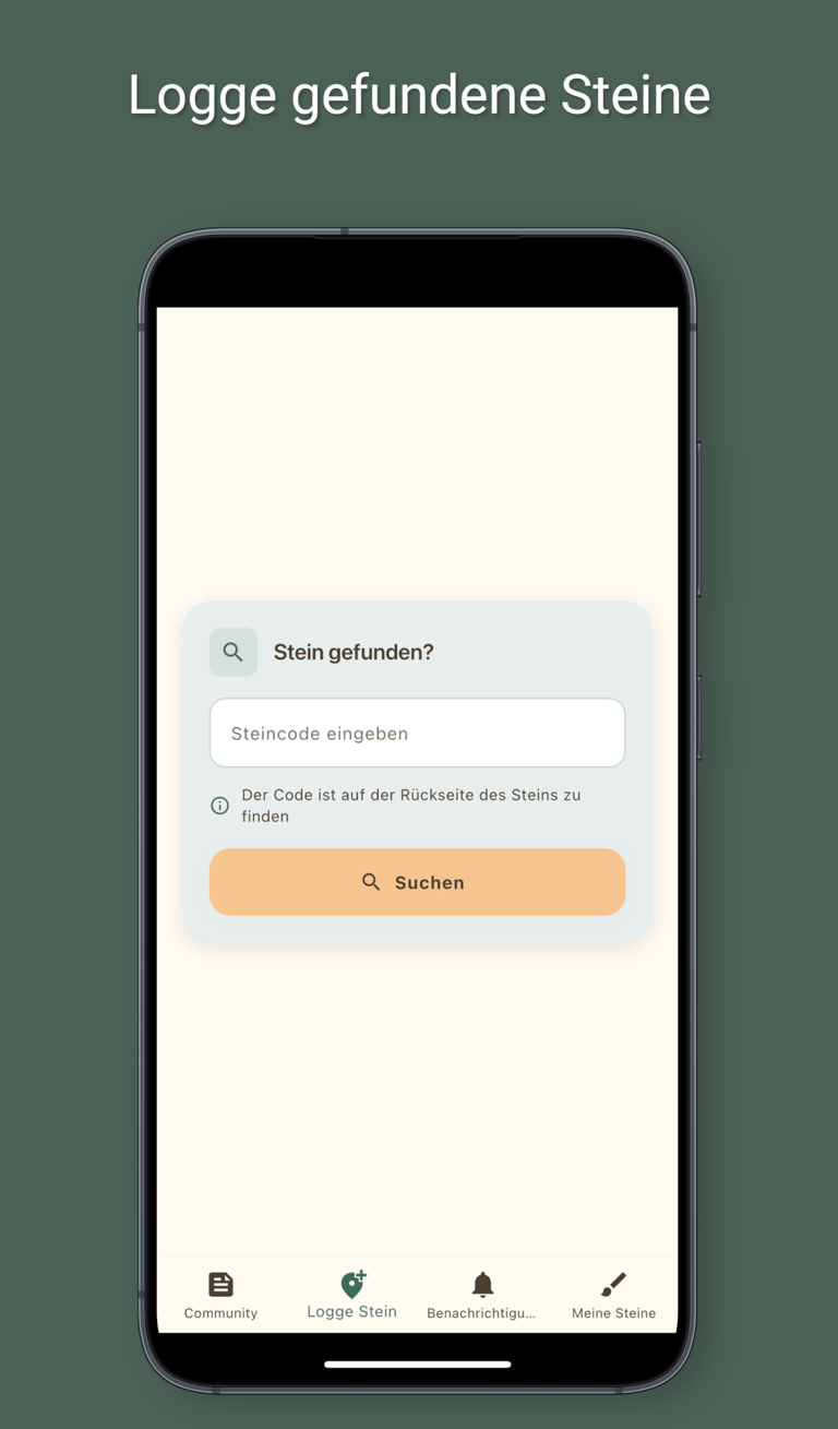 Screenshot von Stein loggen