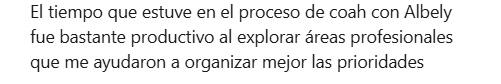 Testimonio cliente satisfecho