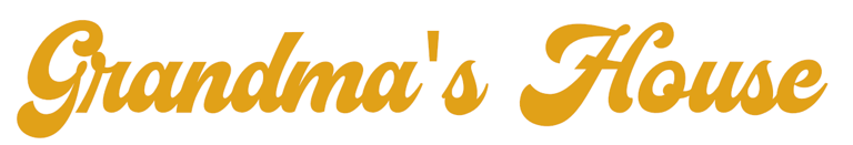 a grandma's house logo with a yellow and white background