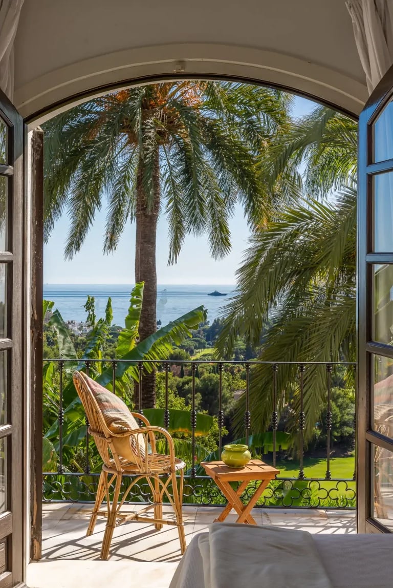 Private balcony with panoramic views