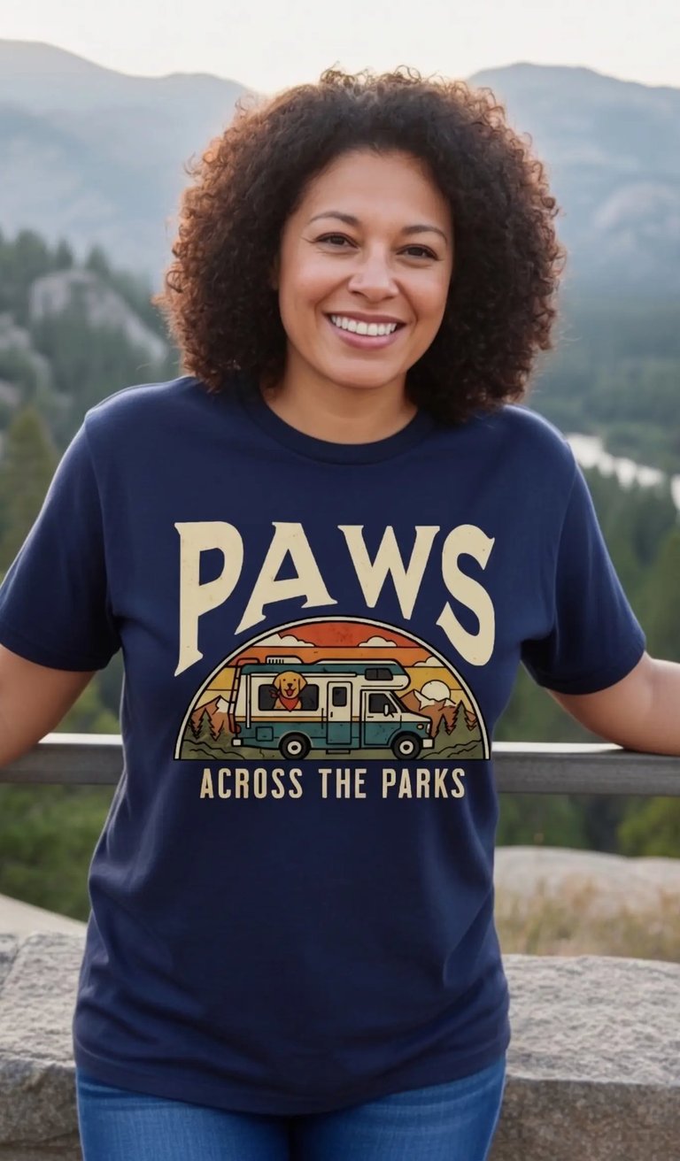 Paws Across the Parks RV life with dogs shirt — gift for RV owners with dogs by Horacio & Visconti