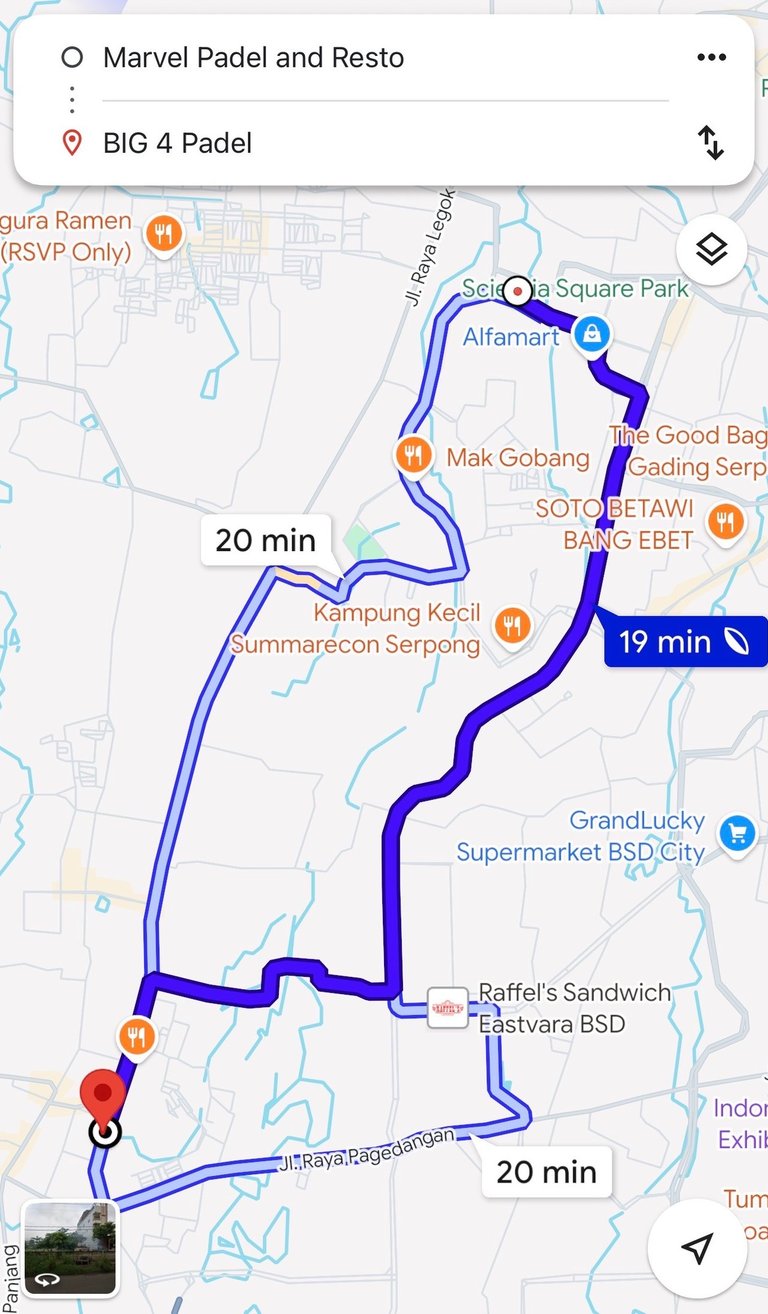 lokasi marvel padel dekat dengan big4padel