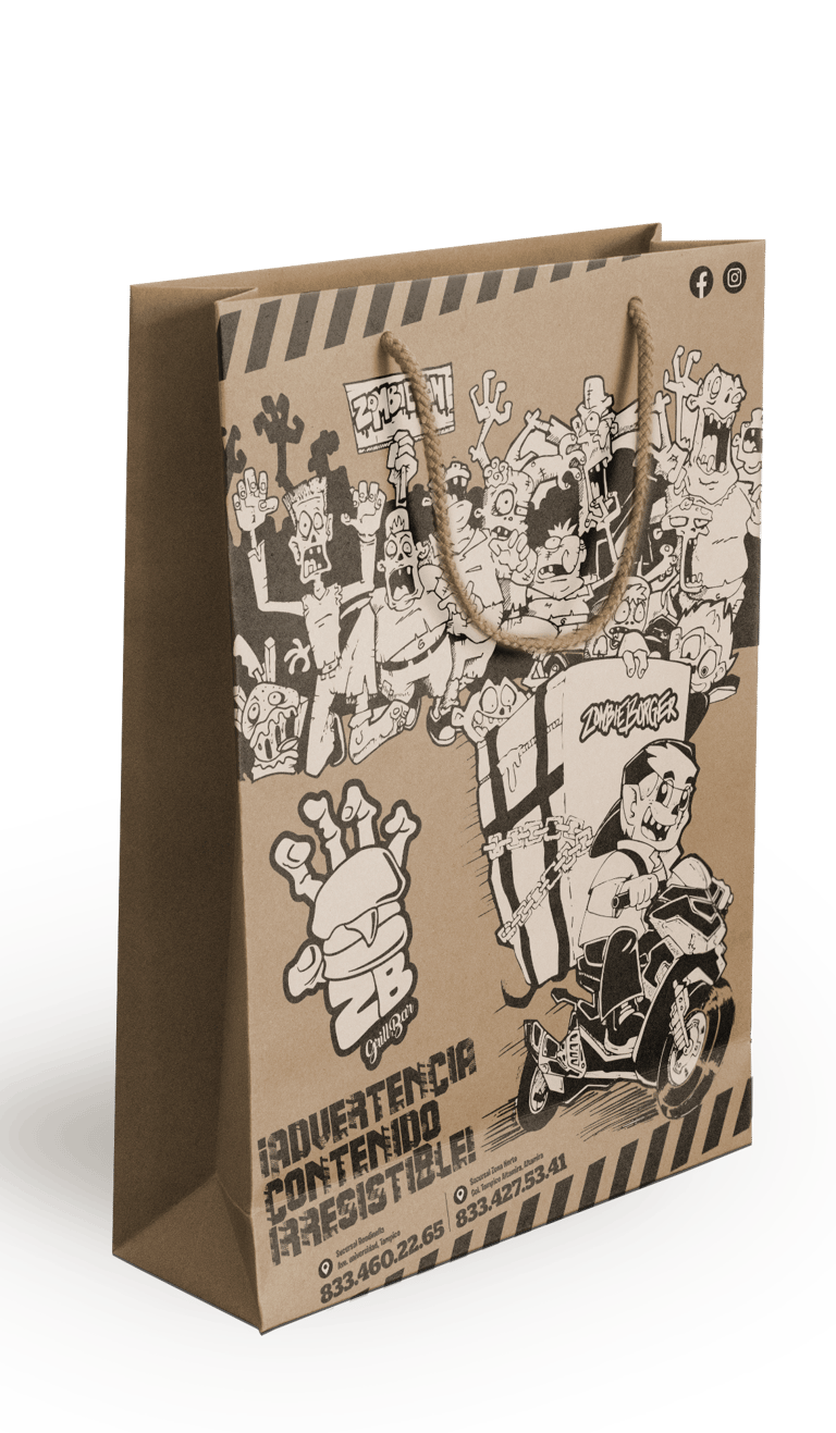 Ilustración para bolsa tipo Kraft