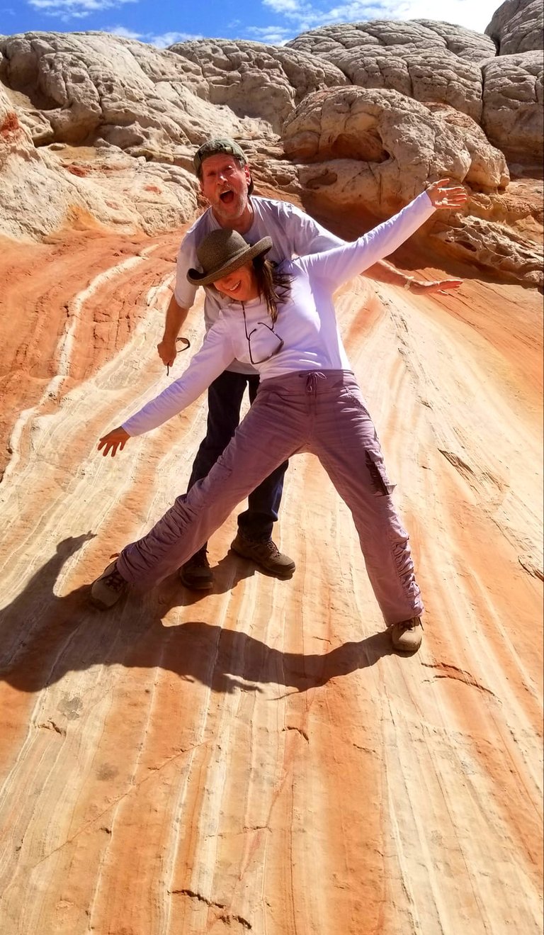 Photography fun at White Pocket within Vermilion Cliffs National Monument in Northern Arizona, near the Utah border
