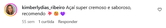 Cliente demonstrando satisfação na compra dos produtos da Açaí Mais Brasil 