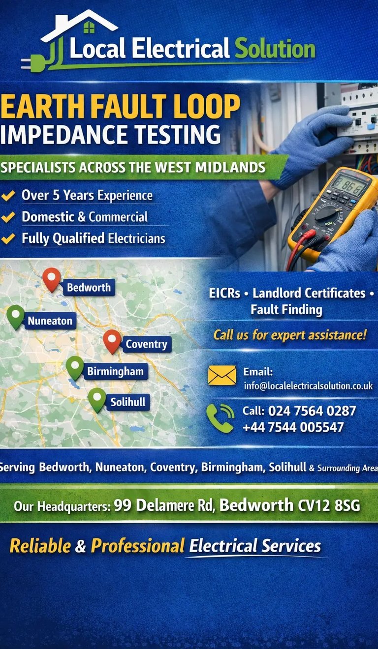 Local Electrical Solution Earth Fault Loop Impedance west midlands united kingdom